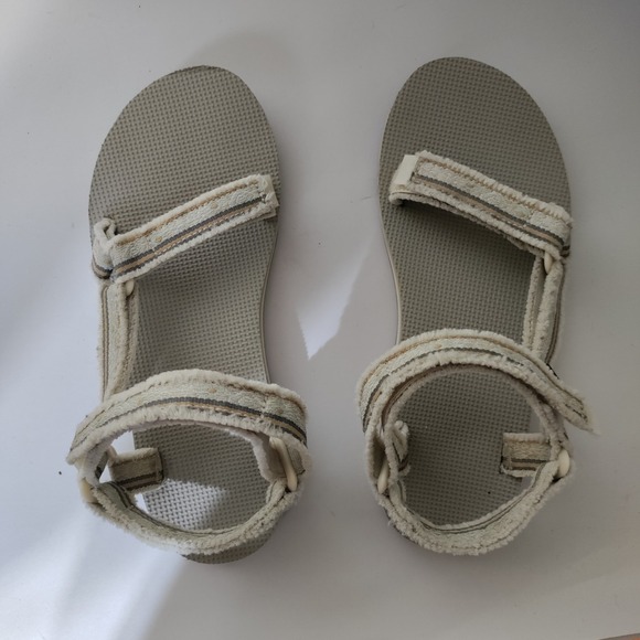 Teva Original Universal Sandals Women's 8 Gray White Striped 1106329 - Picture 8 of 9
